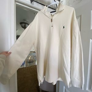 BRAND NEW NEVER BEEN WARN! Polo Ralph Lauren Cream Men’s Quarter zip